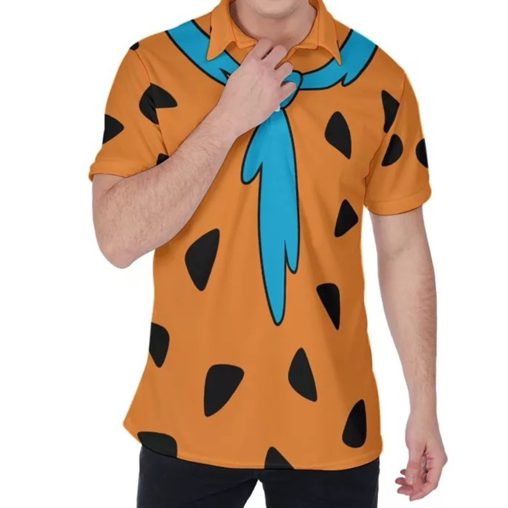Royaura Vintage Men's Nostalgic Movie Fun Hawaiian Shirts Cartoon Stretch